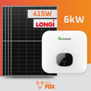 Zestaw Fotowoltaiczny On-grid 6kW Dach Skośny Longi Growatt