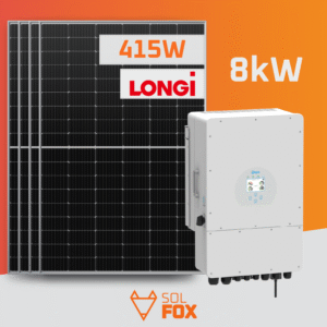 Zestaw Fotowoltaiczny Hybrydowy 8kW Dach Skośny LONGi Deye LV