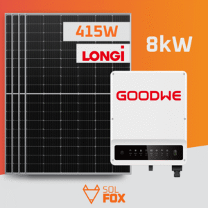 Zestaw Fotowoltaiczny Hybrydowy 8kW Dach Skośny LONGi Goodwe